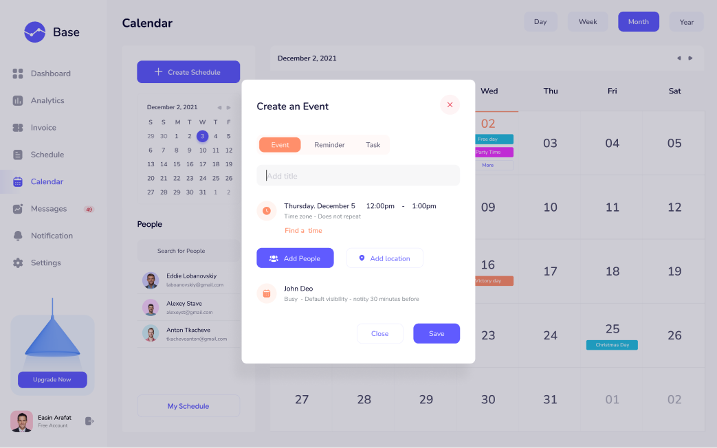 SaaS Dashboard - SaaS | Analytics | Dashboard project screenshot 5 showing saas dashboard interface and features